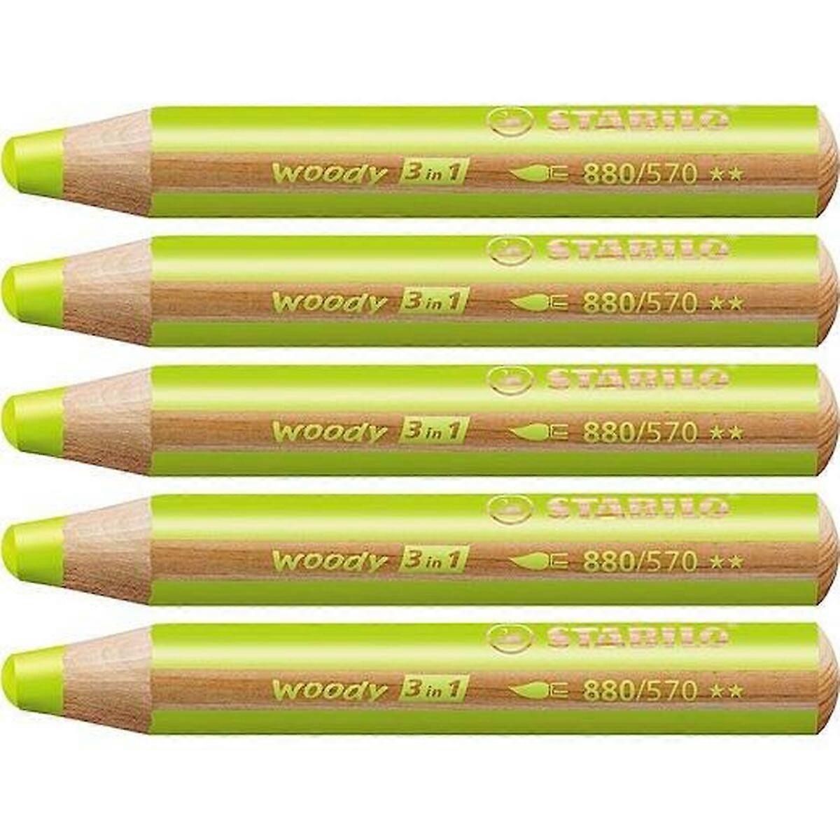 色笔 Stabilo Woody Green 3-in-1 （5 Units）