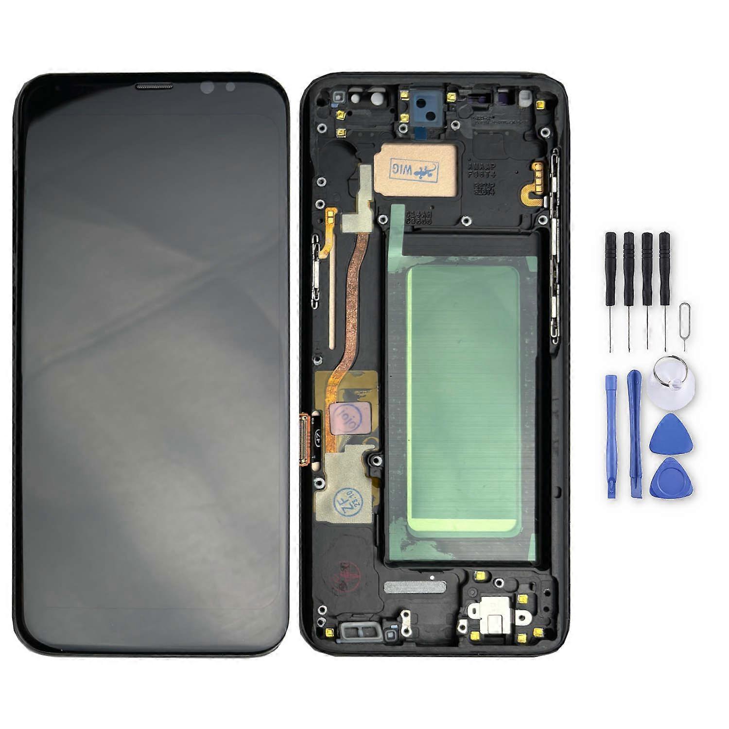For Samsung Galaxy S8 Display Full TFT LCD Unit Touch Spare Part Repair Black (Without Fingerprint)