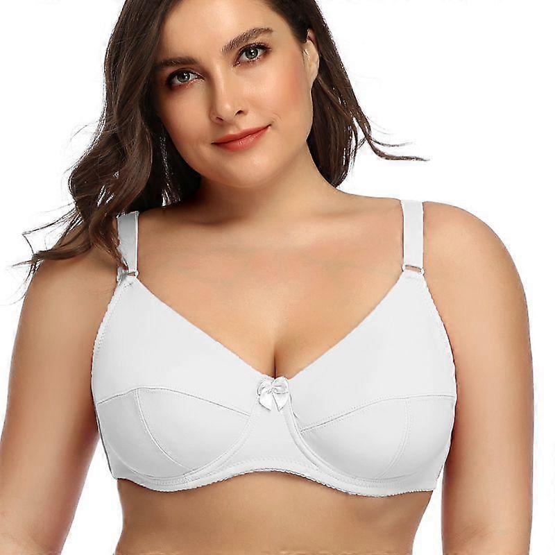 Plus Size Bra Solid Non Padded Lingerie for Women 80C 85C 90C 95C 100 C Cup Large Size Female Ultra Thin No-Padding Wired Underwear