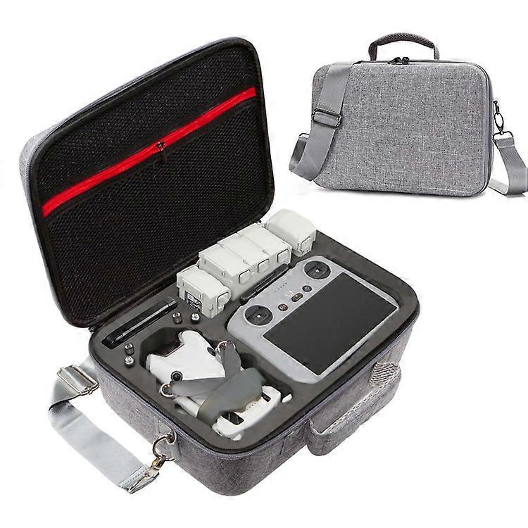 متوافق مع DJI Mini 4 Pro Shockproof EVA + حقيبة يد من القماش حقيبة حمل RC بدون طيار ملحقات حقيبة تخزين مع حزام كتف