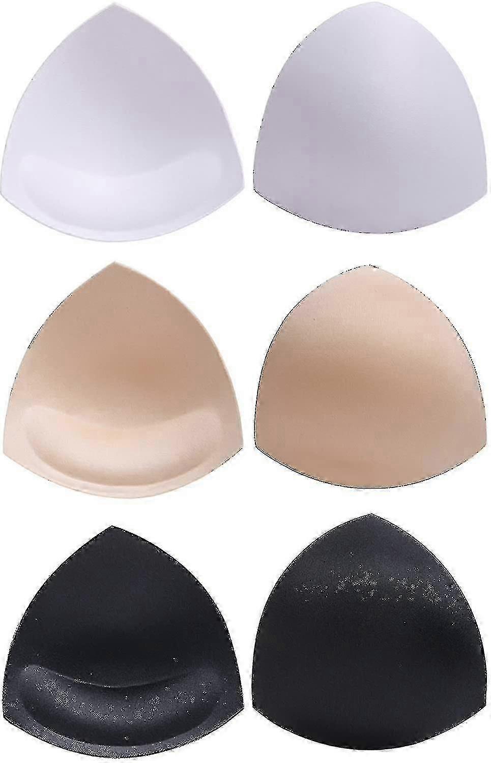 Bra Pads Bikini Pad Bra Inserts Push-up Pad, 3 Colors, Triangle Shape, Black_FC10