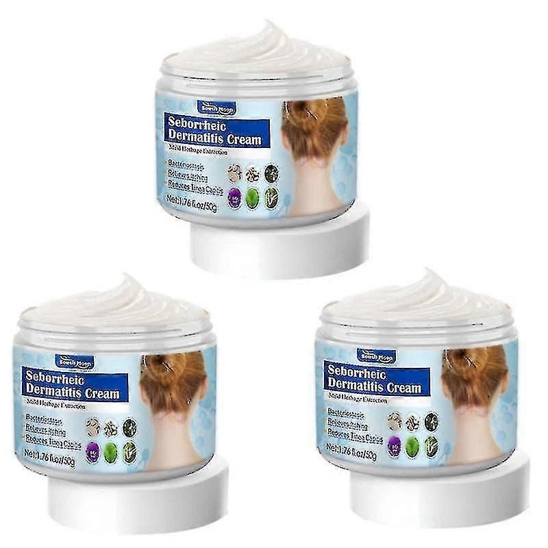 3 قطع كريم الجلد الدهني الرأس حب الشباب حكة فروة الرأس السعفة العناية بالبشرة 50 جرام