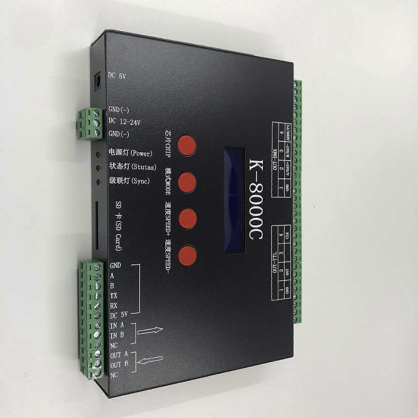 DMX512 LED Pixel RGB Color K-8000C Controller DC5-24V For WS2811 WS2812 LED