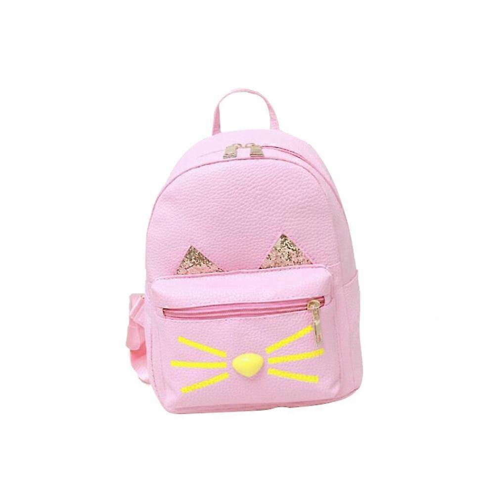 Trendy Women Backpack Cat Pattern Small PU Leather Shoulder Bag For Women