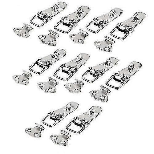 Tone Stainless Steel Hardware Toolbox Drawer Toggle Latch Silver 10pcs