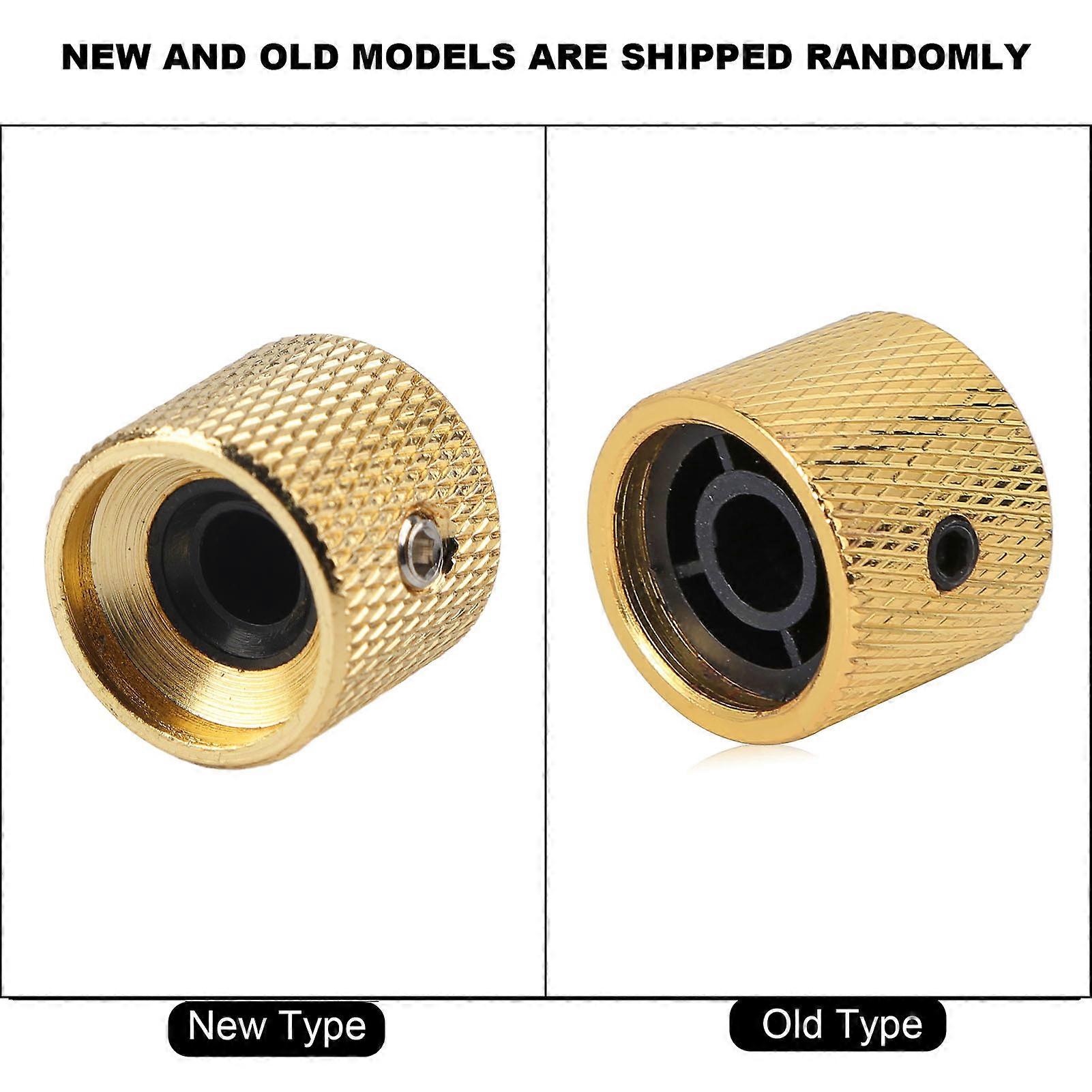 4Pcs Volume Tone Control Knobs for Electric Guitar Bass (Gold)