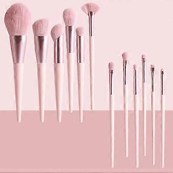 Kompletne narzędzia kosmetyczne do profesjonalnych pędzli do makijażu, przenośne pędzle do makijażu z włosiem z włókna syntetycznego do pędzli do brwi i eyelinera,