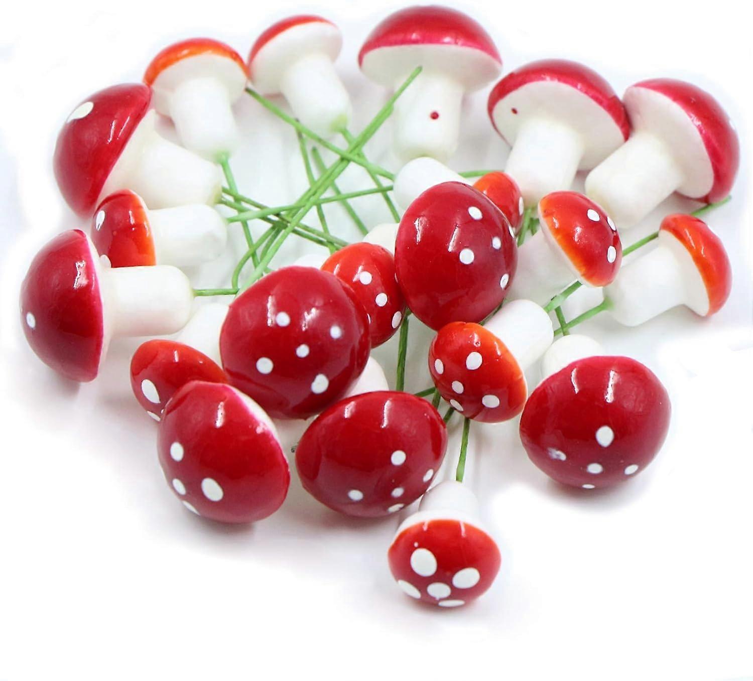 20pcs Micro Landscape Pots Small Mushroom Accessories-2cm*10+2.5cm*10