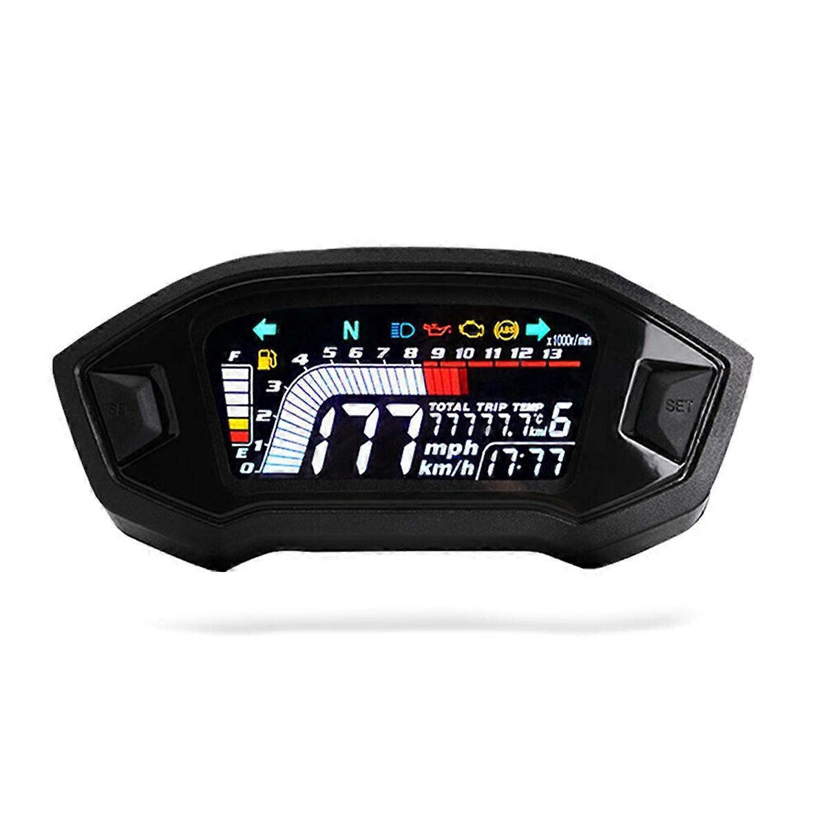 LCD Digital Odometer LED Speedometer Universal for 2,4 Cylinder Model