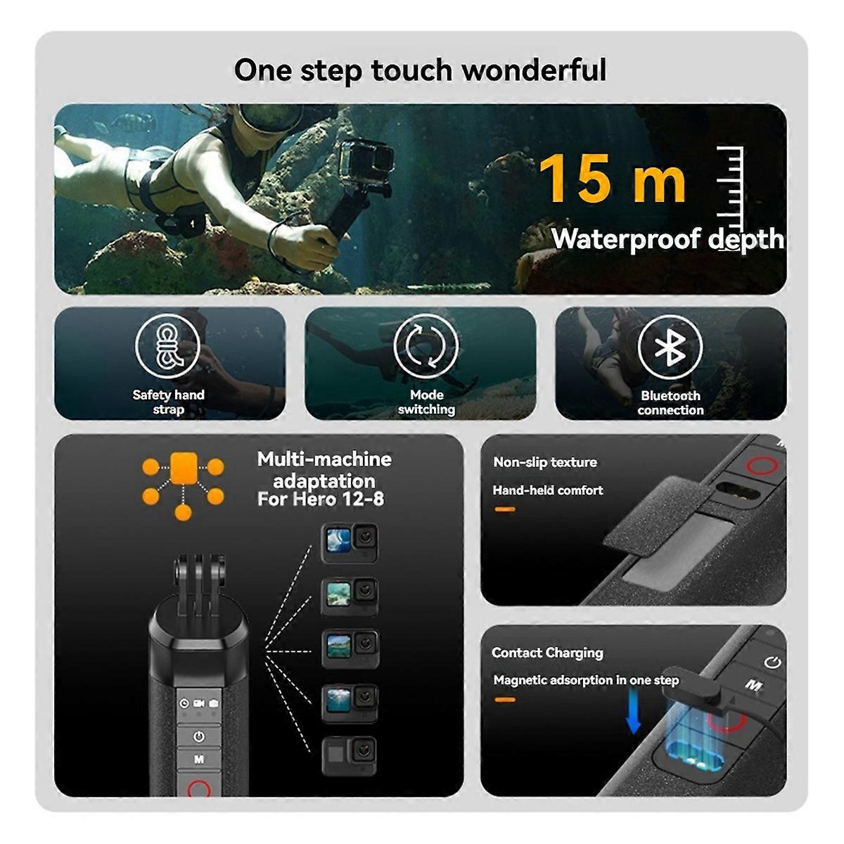 Buoyancy Selfie Stick with Remote Control
