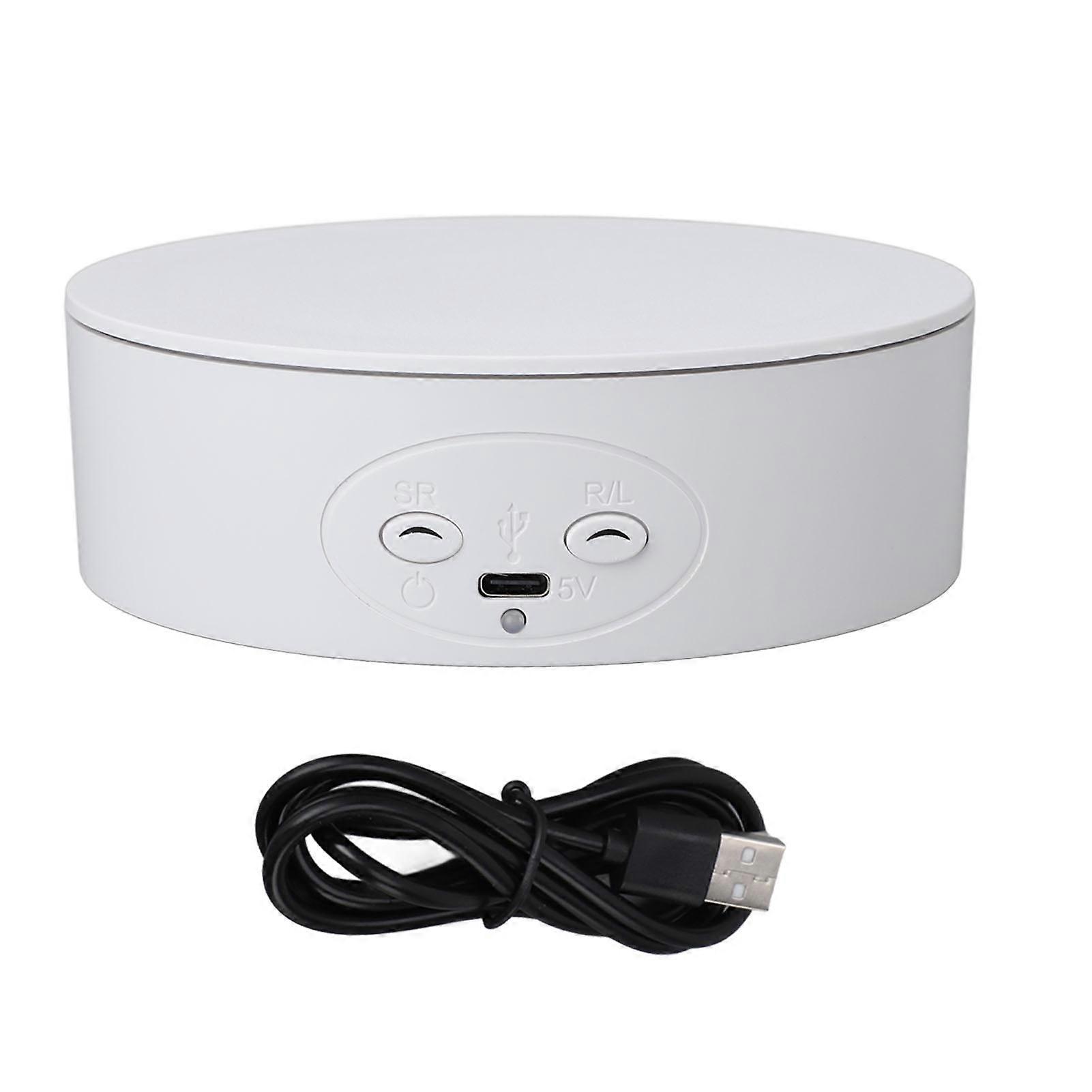 Présentoir rotatif électrique de 5 pouces à 360 degrés pour bijoux, modèle 3D, photographie, produit, blanc
