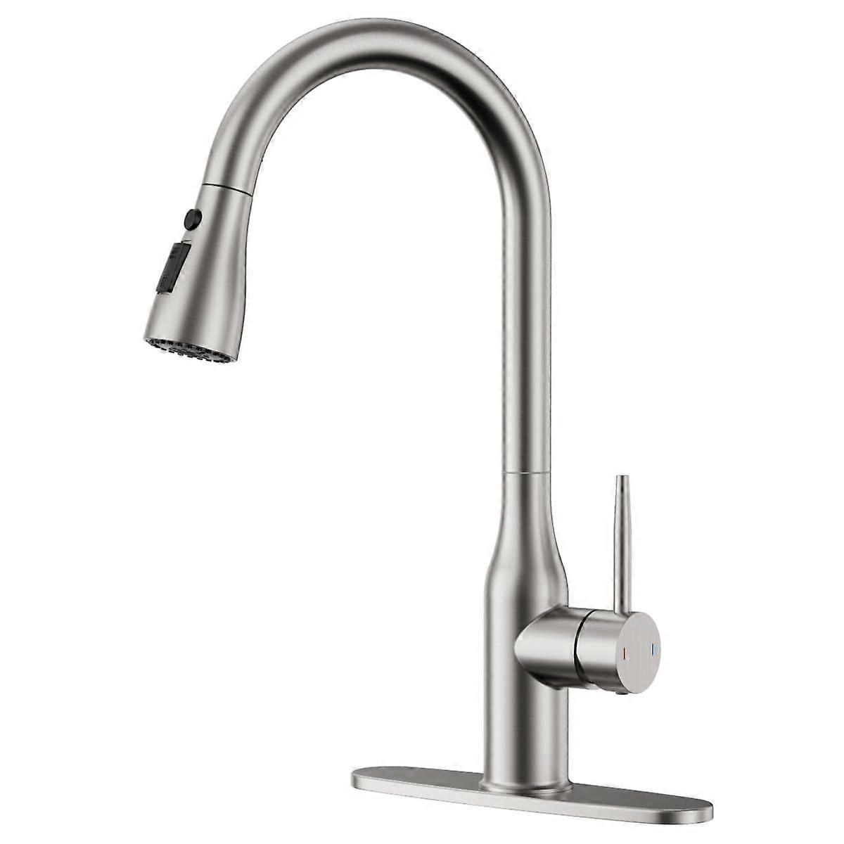 Brushed Nickel Kitchen Faucet for Kitchen Sink