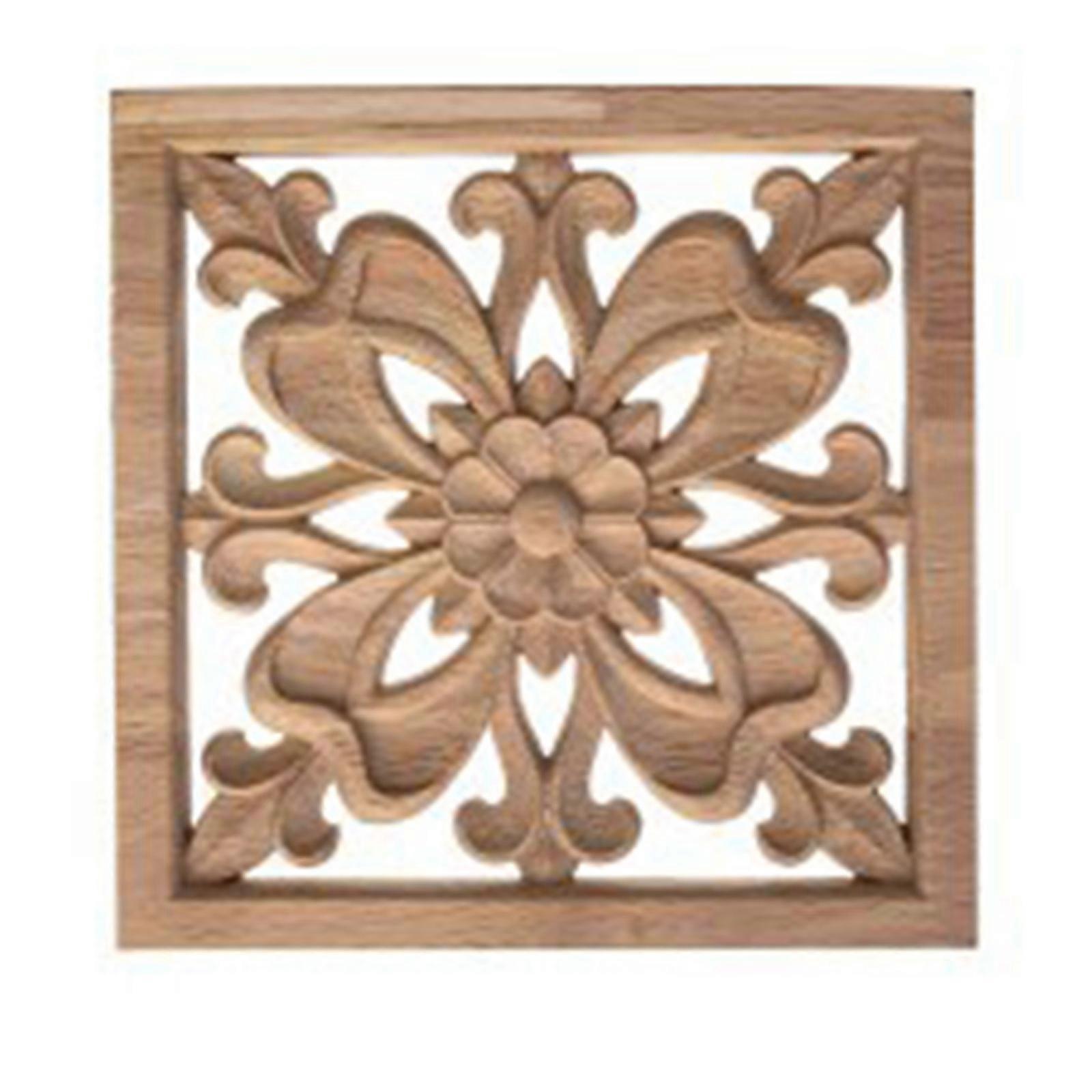 Evropské vyřezávané nenatřené lišty čtvercové přírodní dřevěné aplikace pro nábytek vícebarevné