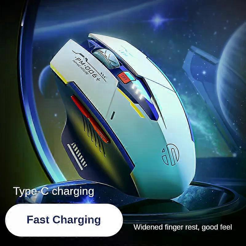 M6P Ergonomic Gaming Wireless Mouse LED Light Mouse Gamer Mice Luminous USB Computer Mouse for Desktop Computer PC Laptop Gaming