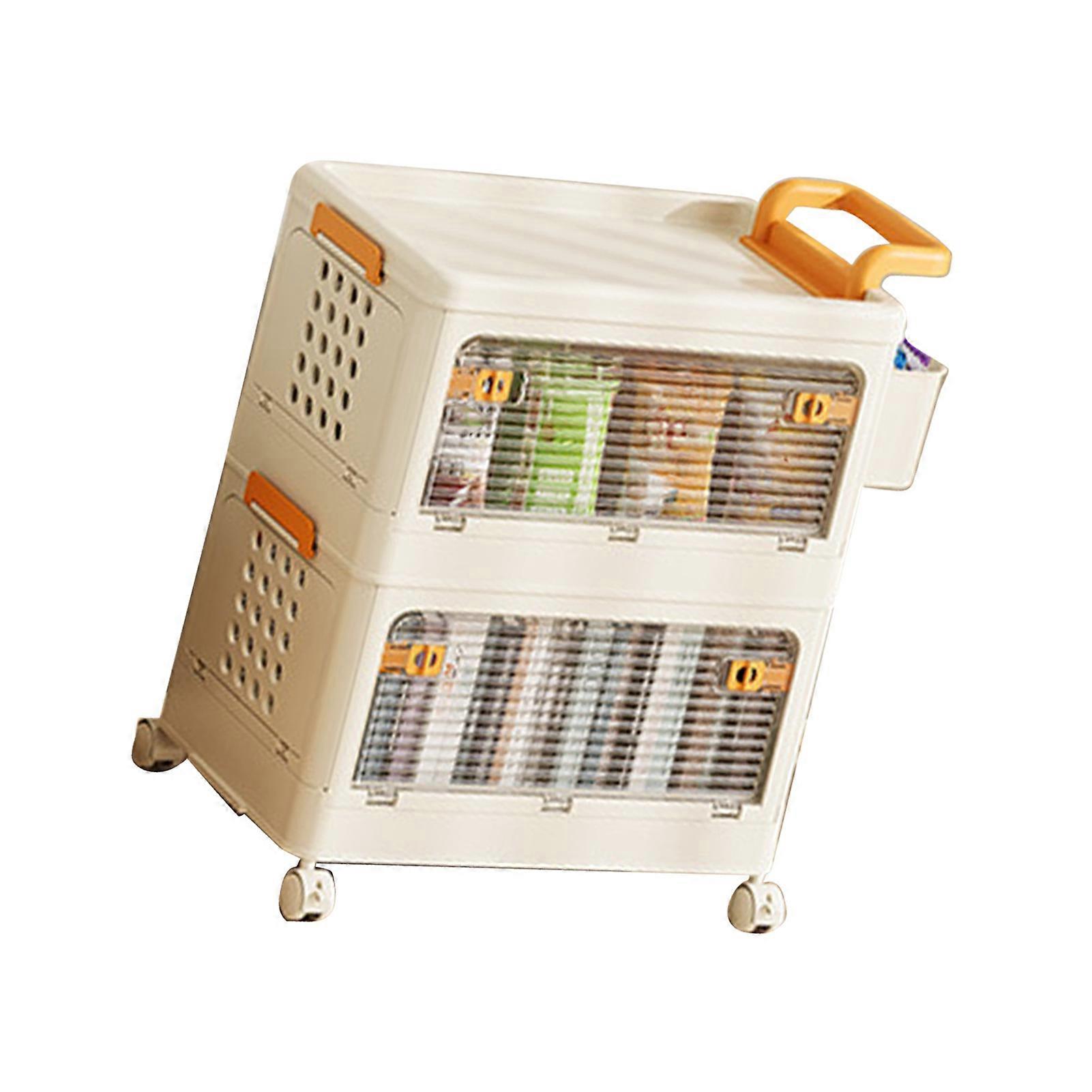 Foldable Storage Bins 2-Layer Durable Portable Organizer for Toys