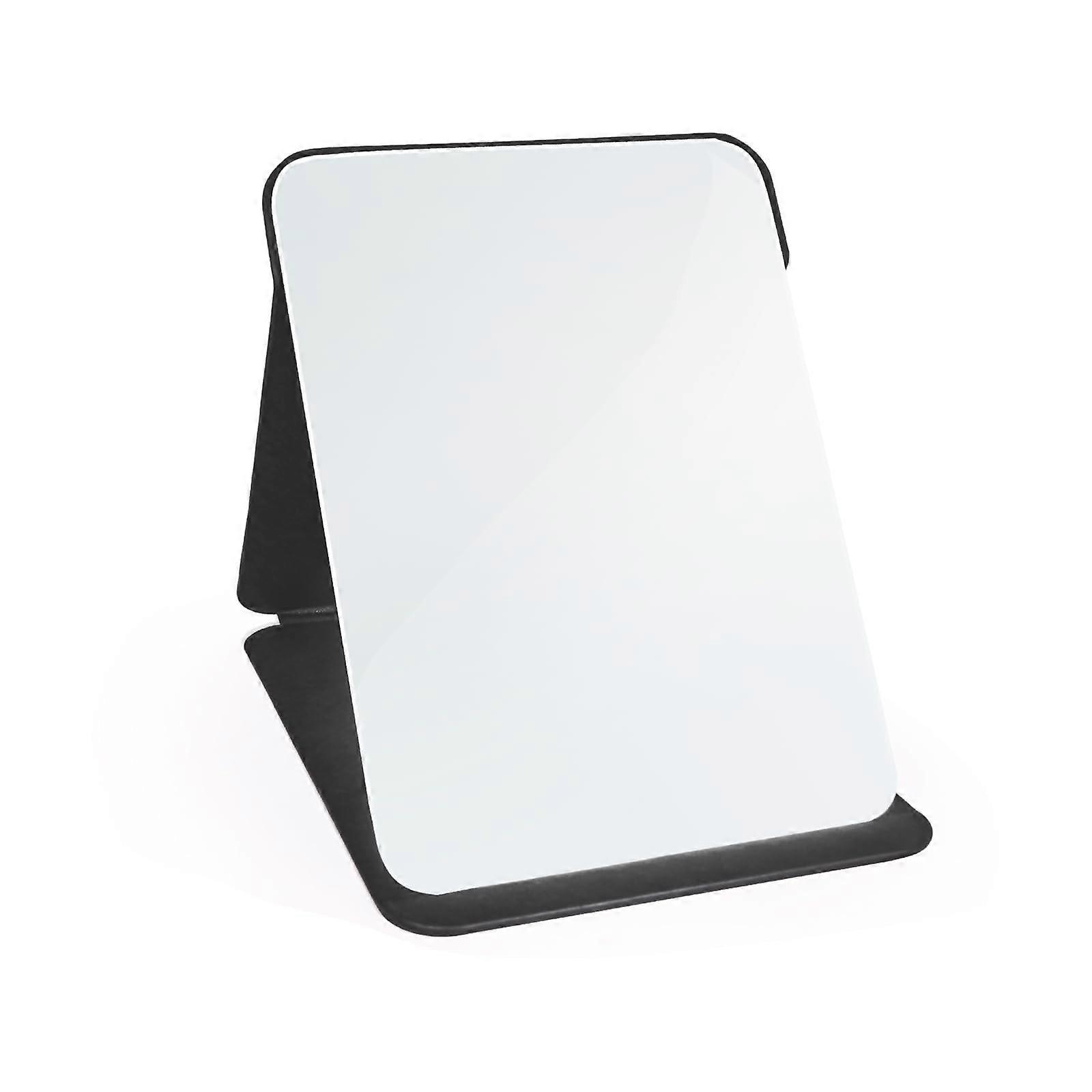 Makeup Mirror, 7x10 Inch Pore Pu Leather Mirror, Folding Desktop Makeup Mirror, Adjustable Stand