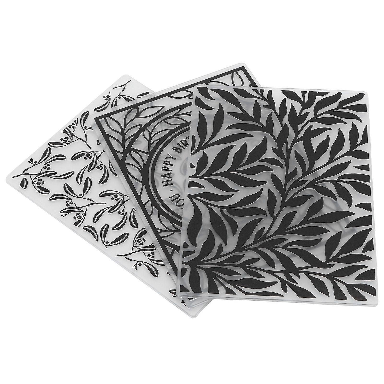 3Pcs Plastic Embossing Folders DIY Card Making Tool