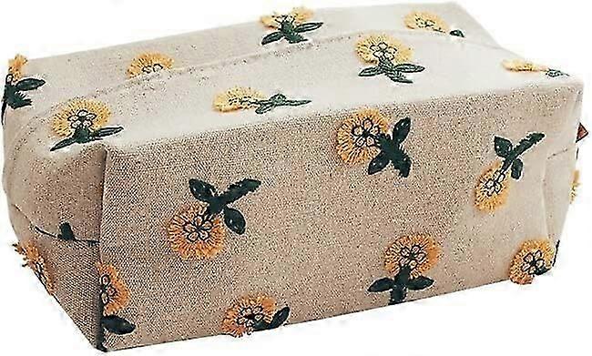 Tissue box Flower Embroidery