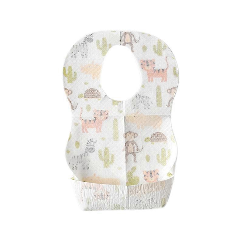 10 Pcs Baby Disposable Bibs Non-Woven Fabric Baby Toddler Bibs