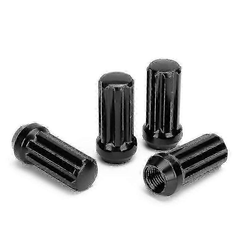 ESAccessories 24pc Black M14x1.5 Wheel Lug Nut Set With Locks – 60° Cone Seat, Fit Chevy, Ram, Escalade, SRX