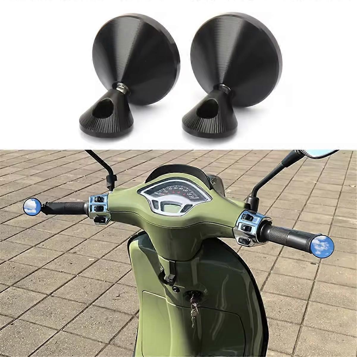 Motorcycle Accessories Handlebar End Mirror Side Rotation Black