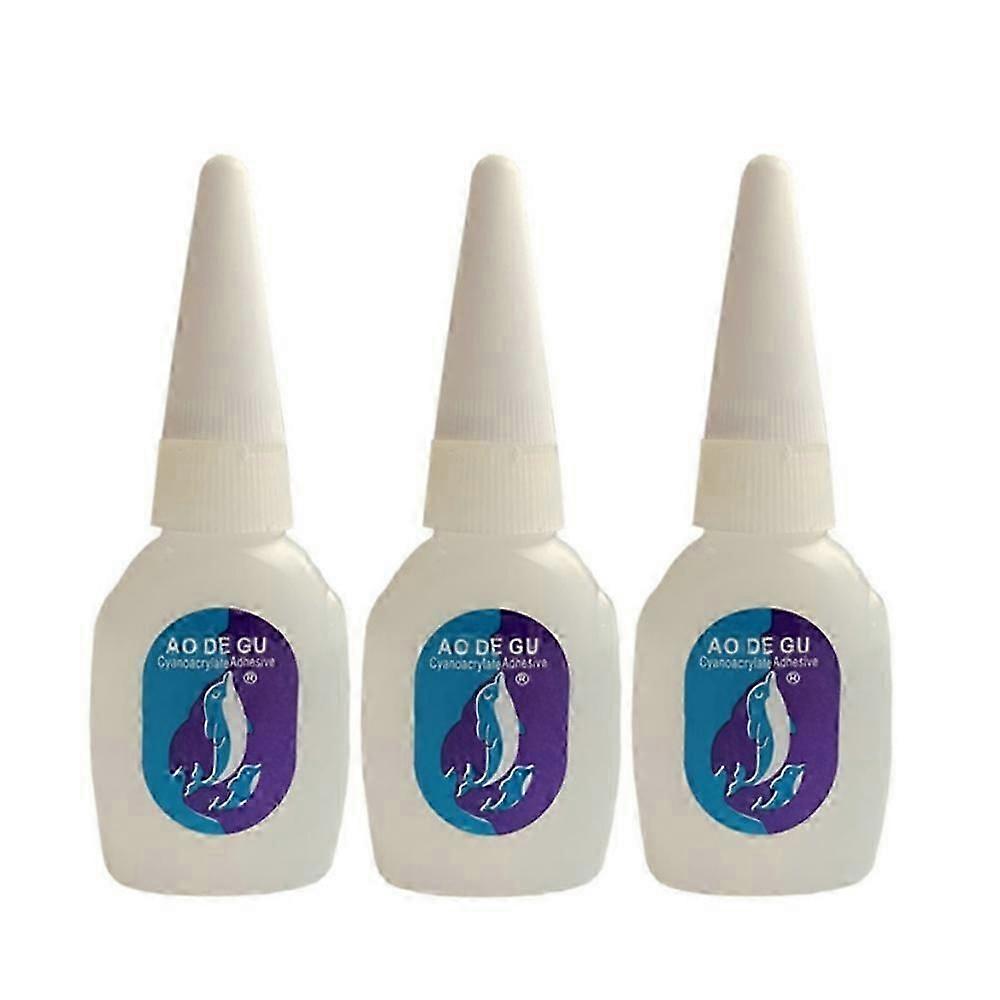 3X 502 瞬間接着剤インスタント速乾性シアノアクリレート強力接着剤 クイックボンドレザーラバー金属事務用品高速接着剤
