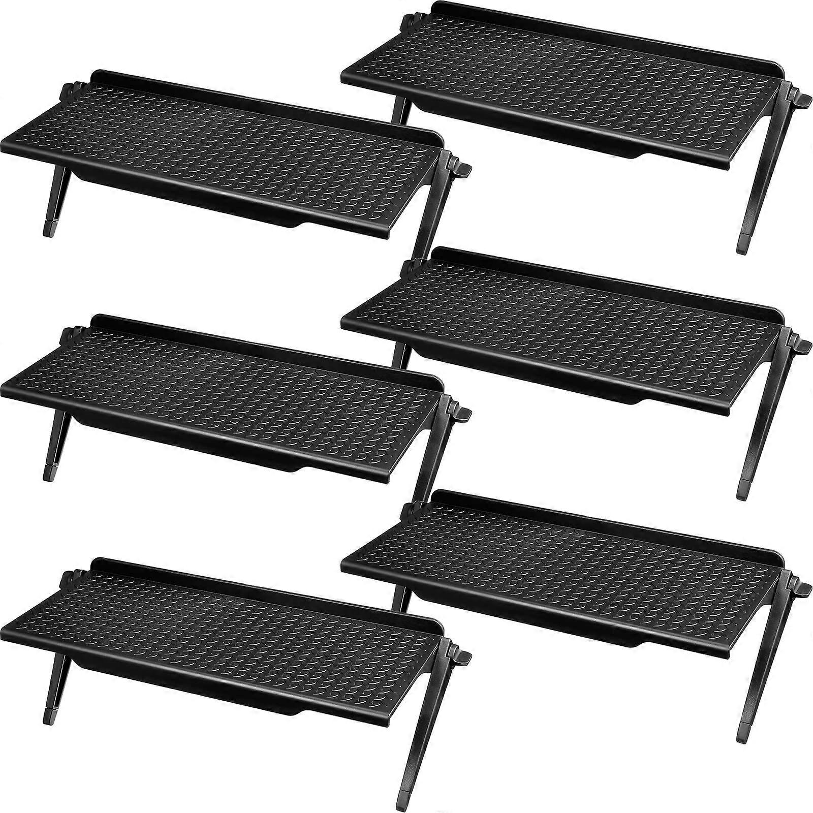 6 Pieces TV Top Screen Shelf Adjustable Monitor Top Shelf Plastic TV Video Game Storage