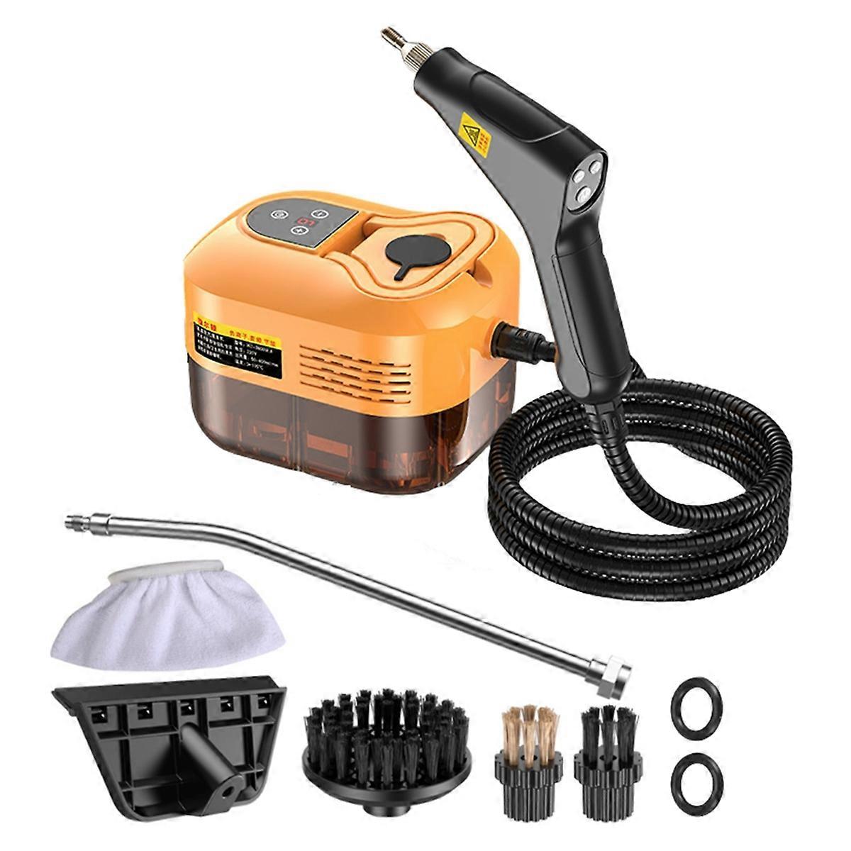 High-Efficiency Handheld Steam Cleaner with Advanced Sterilizations for Home Car Kitchen Air Conditioner EU Plug Orange