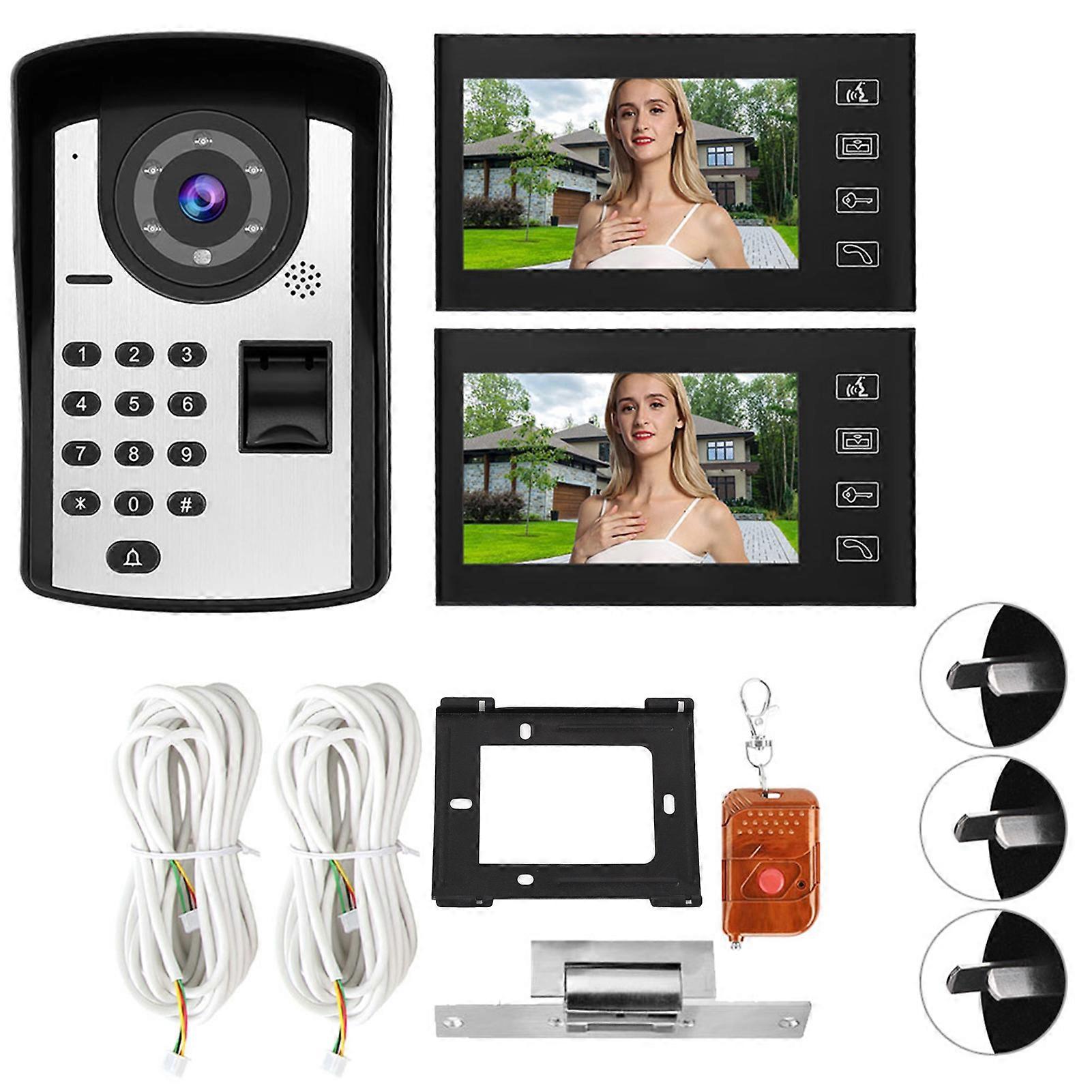 Smart Video Doorbell Kit - 7" Touchscreen, Night Vision, Hands-Free Intercom, Easy Install
