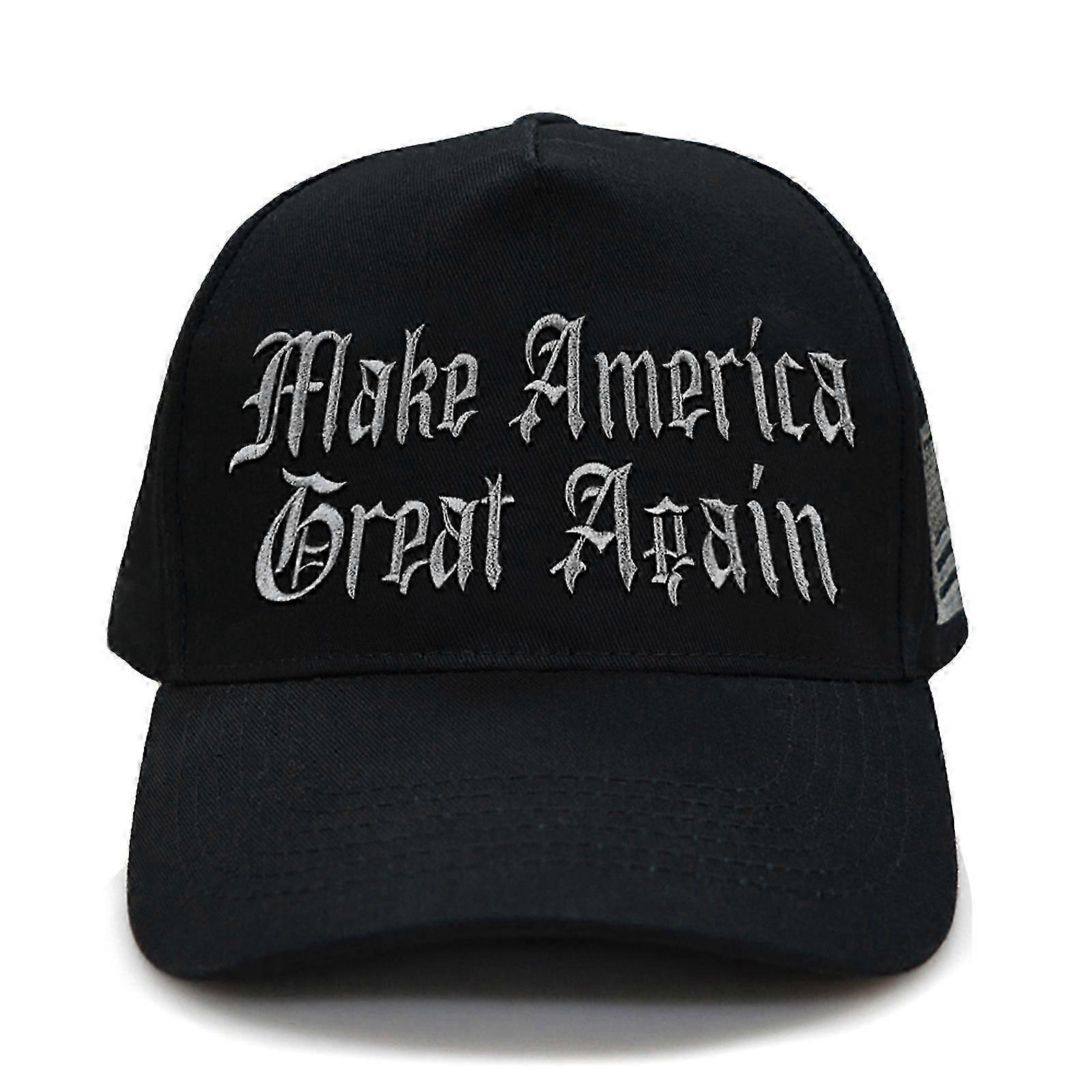 Dark Gothic Macaque Trump Cap Black MAGA Never Surrender Hat, Adjustable, Breathable