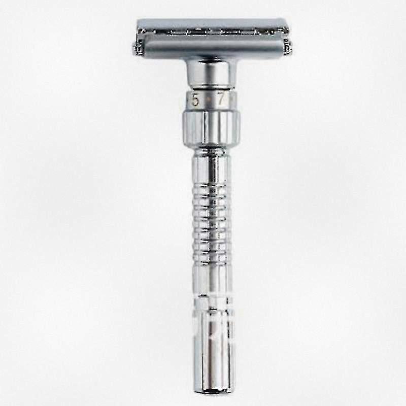 Classic Men's Adjustable Double Edge Safety Razor with Travel Case - Alloy Manual Shaver for Smooth Shaving