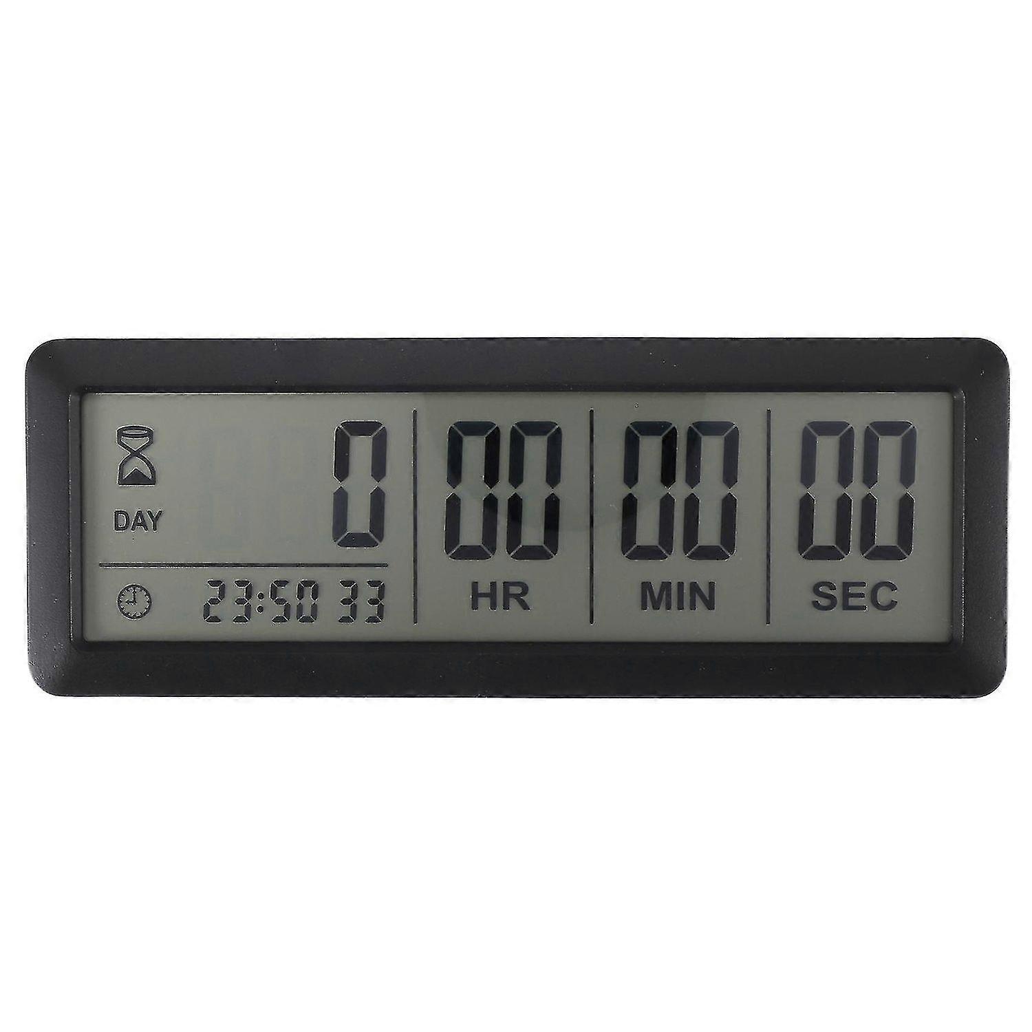 Big Digital Countdown Timer Clock - 999 Count Down Clock Timer For Graduation Lab Kitchen (black)