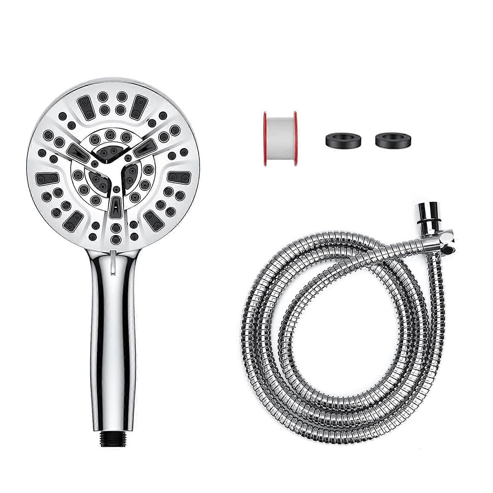 10 Spray Settings Showerhead with Hose Top Spray & Handheld Showerhead Pressure Boosting Showerhead Universal Durable
