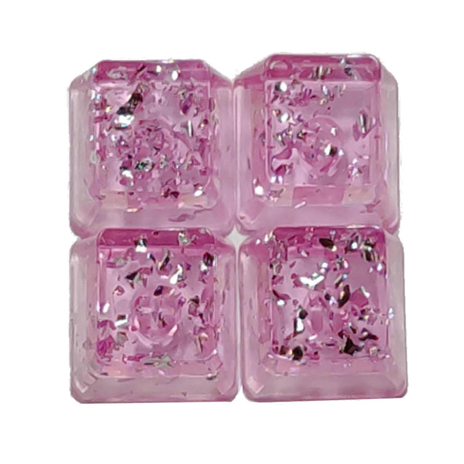 Backlit Keycaps Durable Resin Pink Foil Keycap OEM Profile R4 Keycap for Gaming Mechanical Keyboard Caps Replaces Multicolor