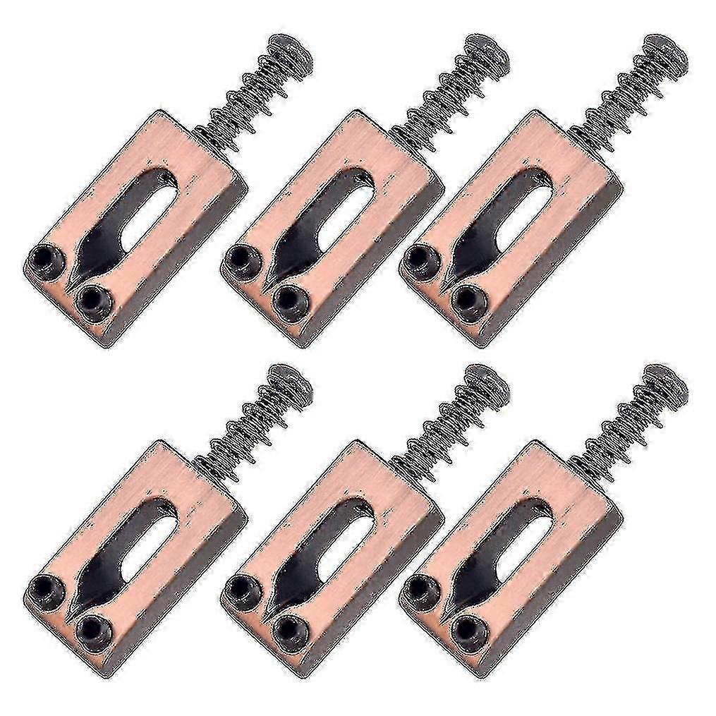 6pcs Tremolo Fixed Bridge Saddles With Spring Saddle Stringed