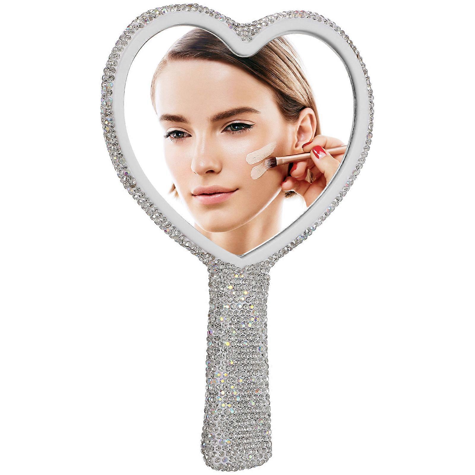 Compact Vanity Mirror with Glamorous Sparkle for Everyday Use