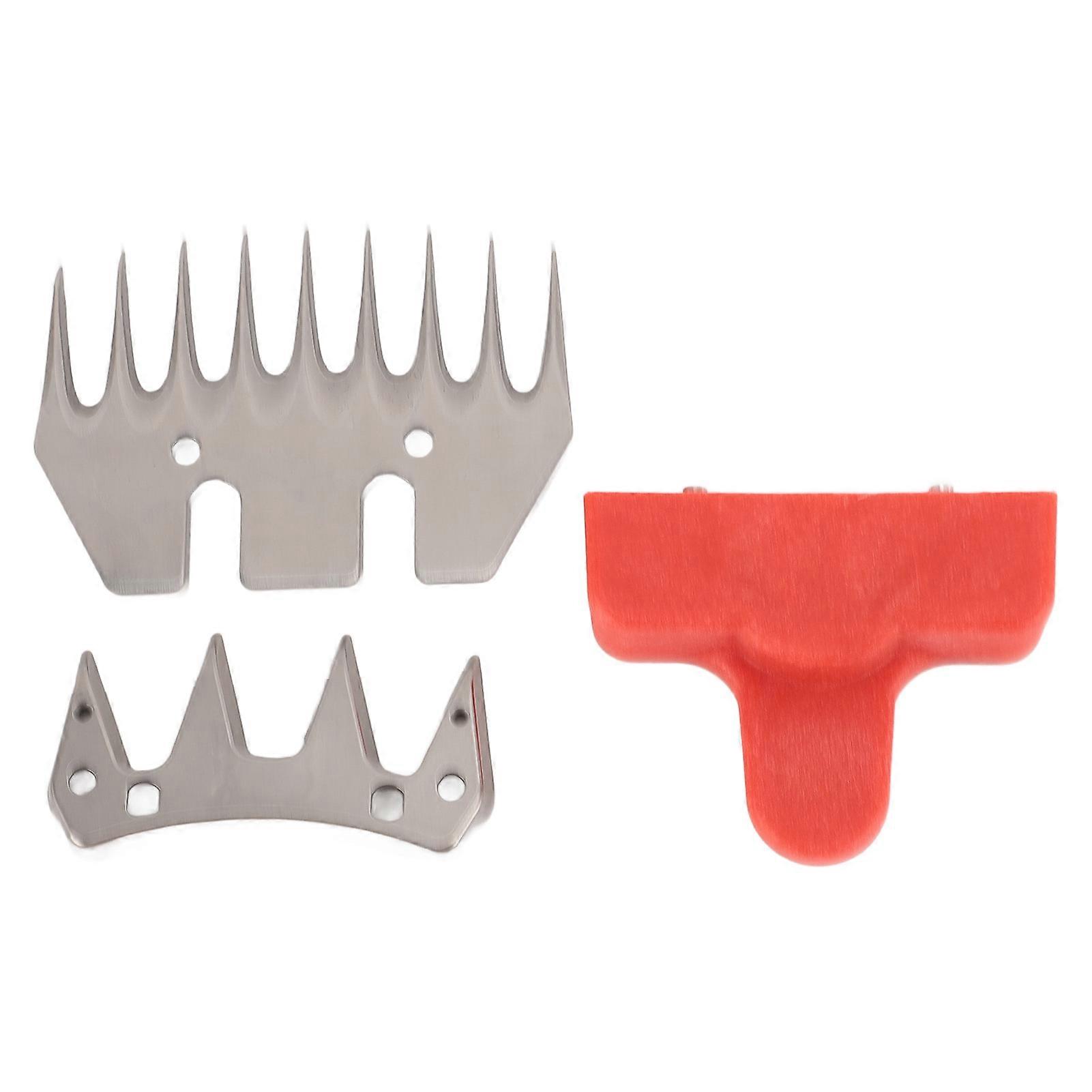 Sheep Shear Blade 9 Tooth Straight and 4 Tooth Stainless Steel Professional Sheep Clipper Blade for Sheep Alpaca Goats
