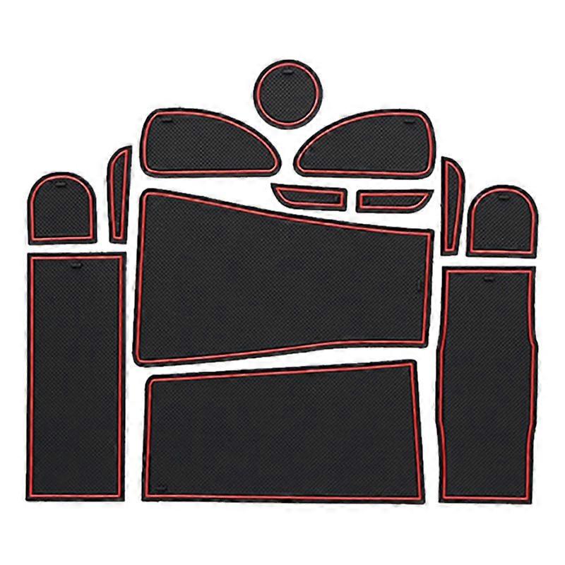 ملصقات ملحقات حصيرة أخدود الباب باللون الأحمر