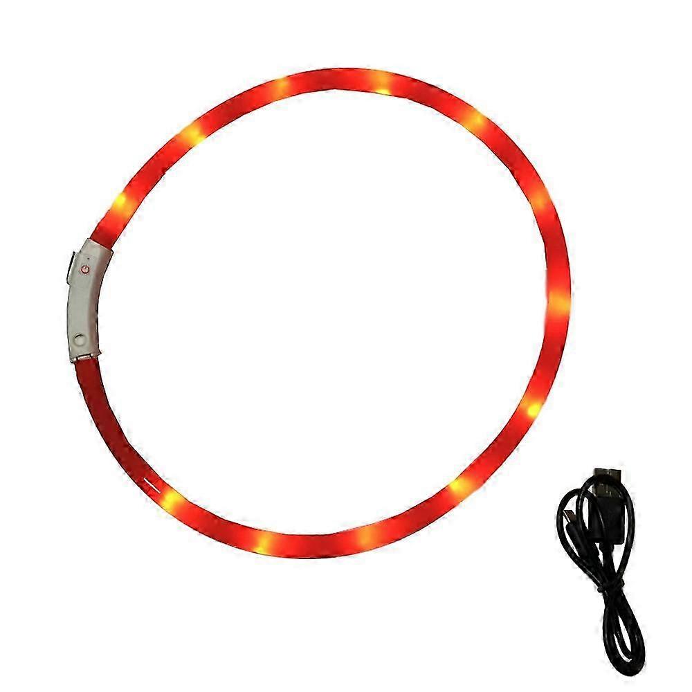 Rechargeable Light-Up Dog Collar - Illuminated Collar for Small, Medium, and Large Dogs for Enhanced Night Visibility