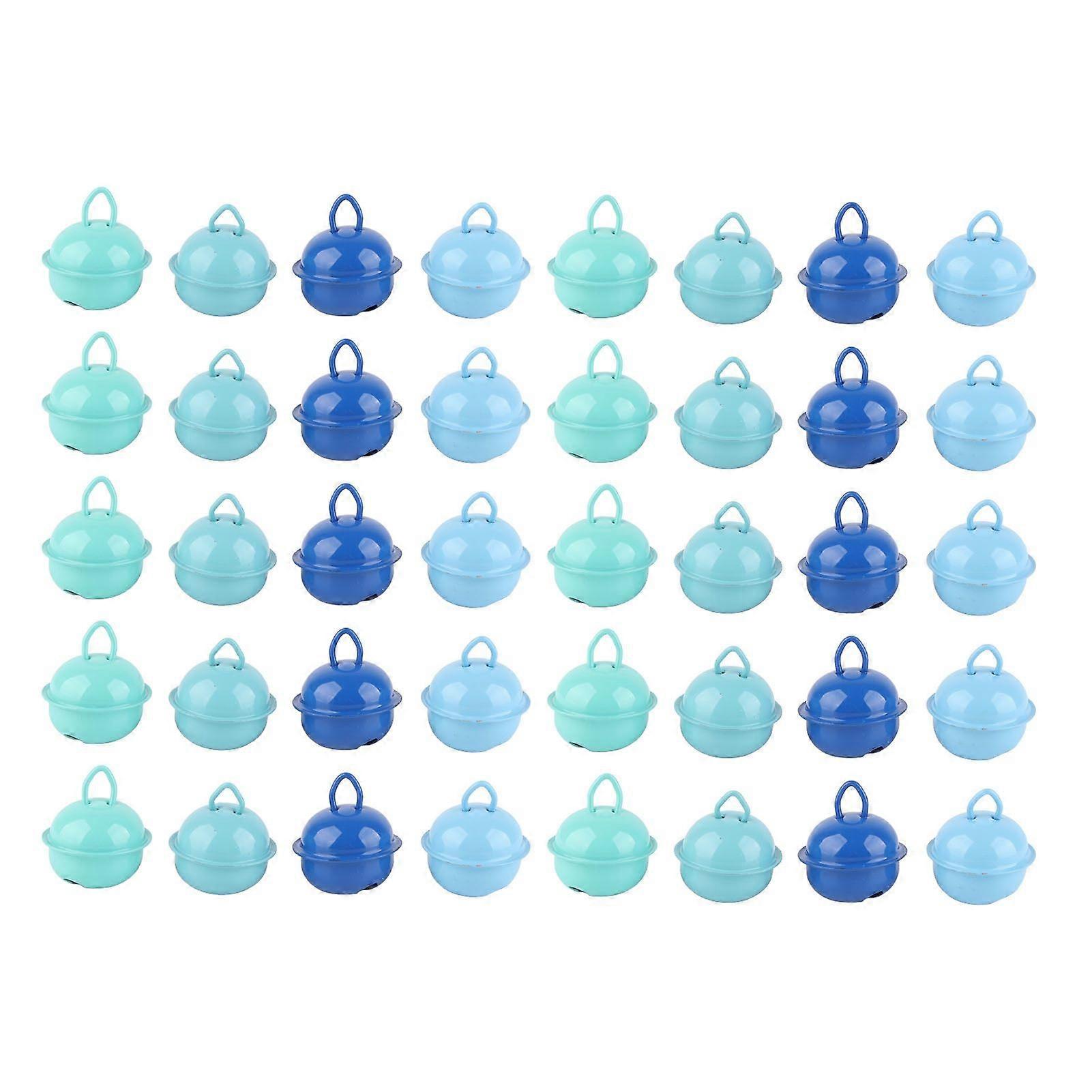 2025最新モデル40pcsブルーシリーズクラフトジングルベルDIYペットカラーベル