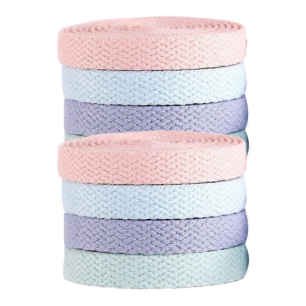 Polyester Shoelaces Flat Colored Shoelace Daily Life Casual Sneakers 120CM 8Pcs
