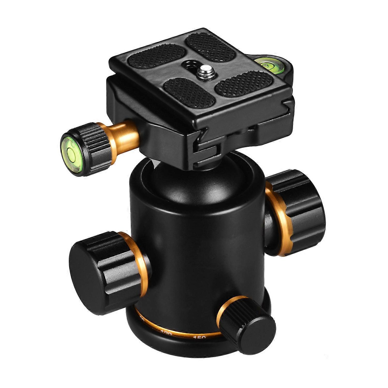 Andoer Aluminium Alloy Panoramic Tripod Ball Head Ballhead Mount Adapter 360° Rotating with Quick Release Plate 3kg/6.6lbs Load Capacity