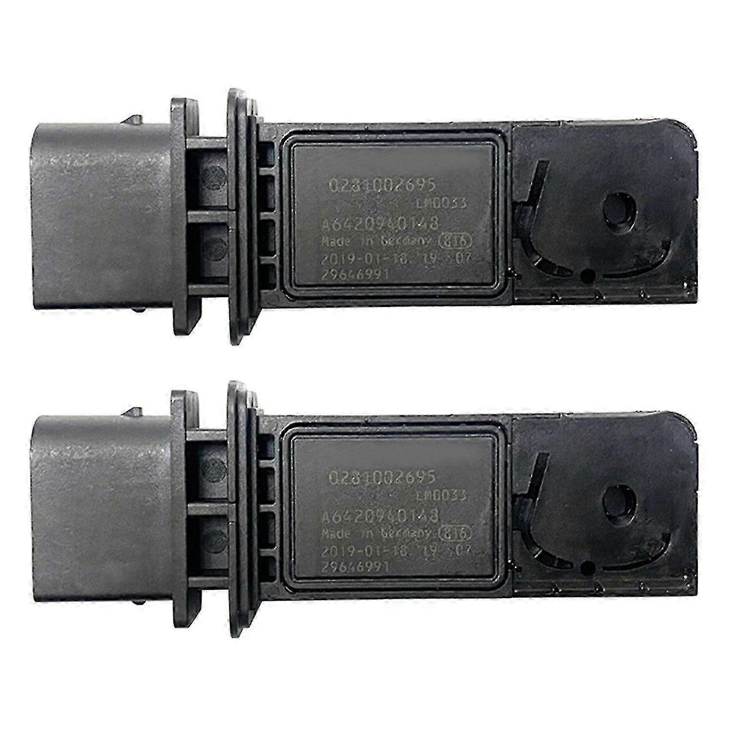 2x Car Flow Meter Sensor Maf Mass Sensor 0281002695 A6420940148 For - hwy