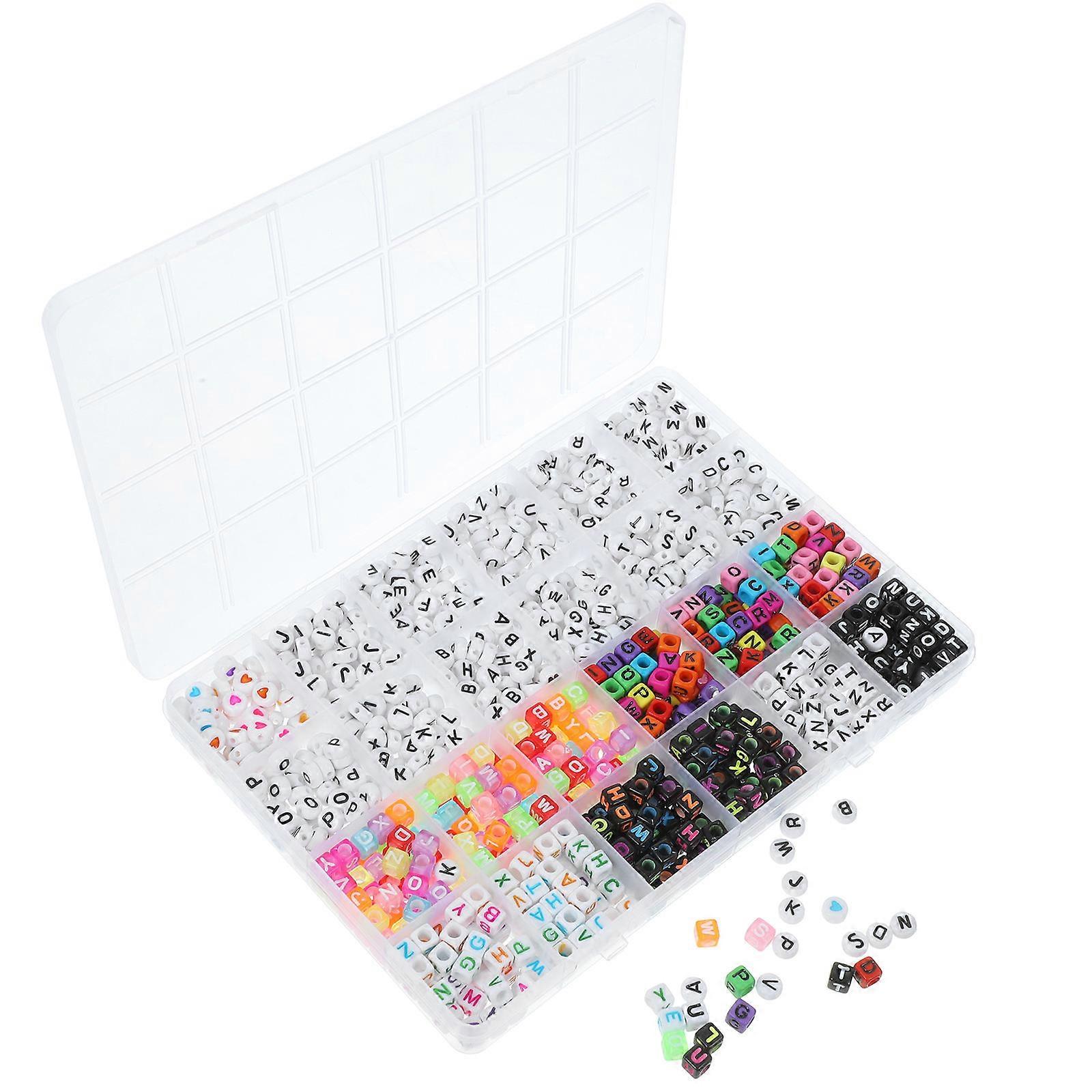 Alphabet Beads 1080pcs for DIY Jewelry Making – Multi Use Round Loose Craft Beads for Bracelets, Necklaces & Creative Projects for Family & Friends