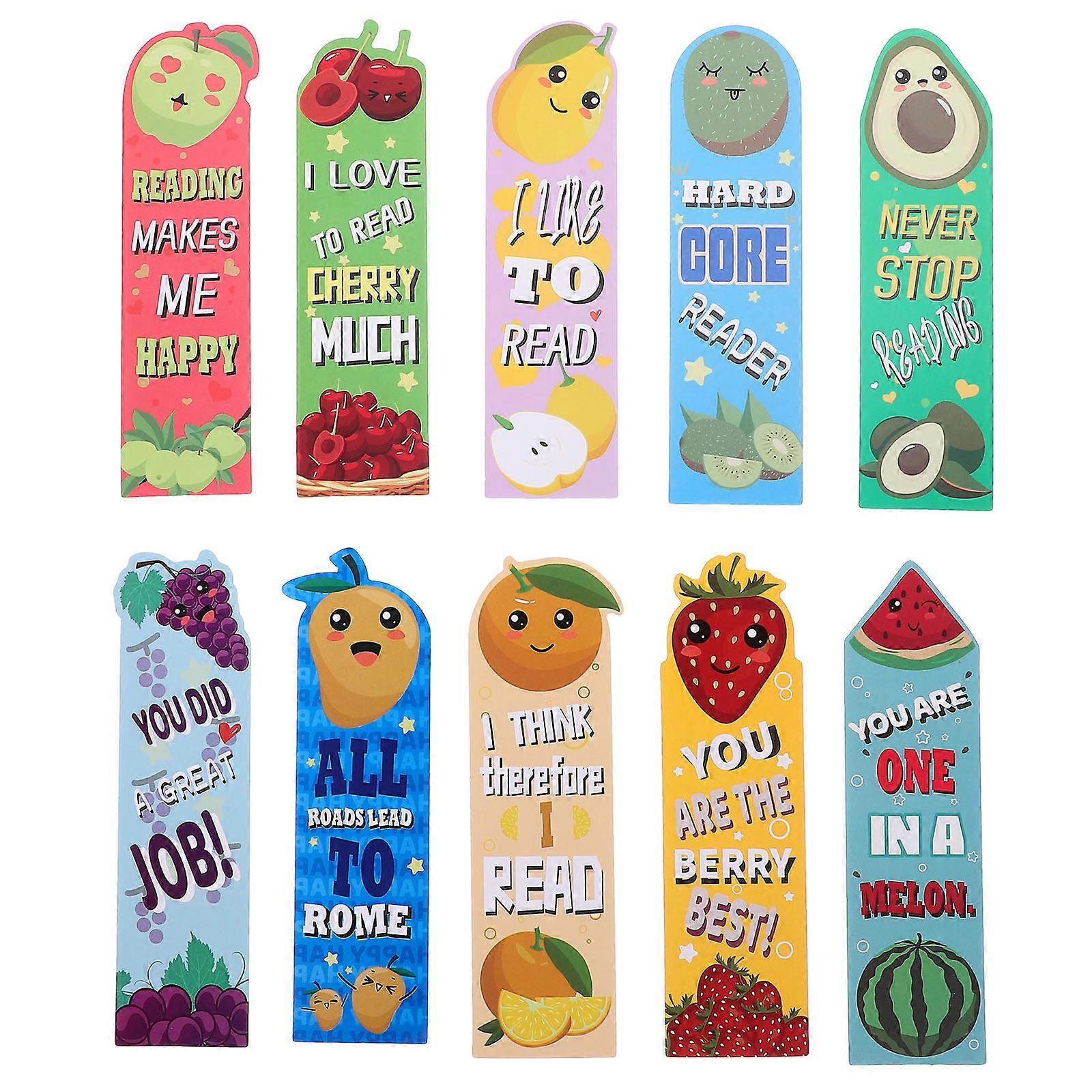 20pcs Cartoon Fruit Scented Bookmarks Cute & Practical Reading Accessories for Students & Book Lovers