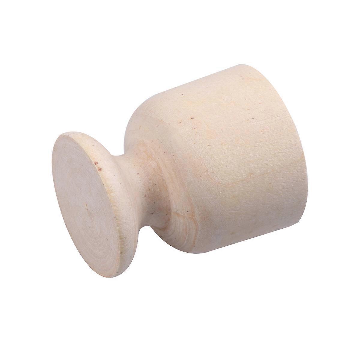 Breakfast Egg Cup Wooden Egg Holders Mini Cup Shape For Restaurant Use Beige 4x5cm Egg Protection 6Pcs