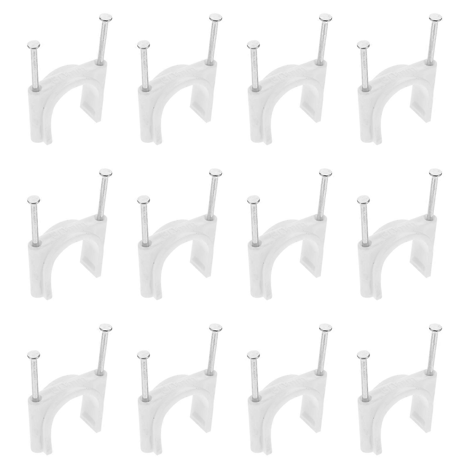 Cable Clips Set of 25 Pieces for Cable Organization with Premium PE Material White Color 30mm