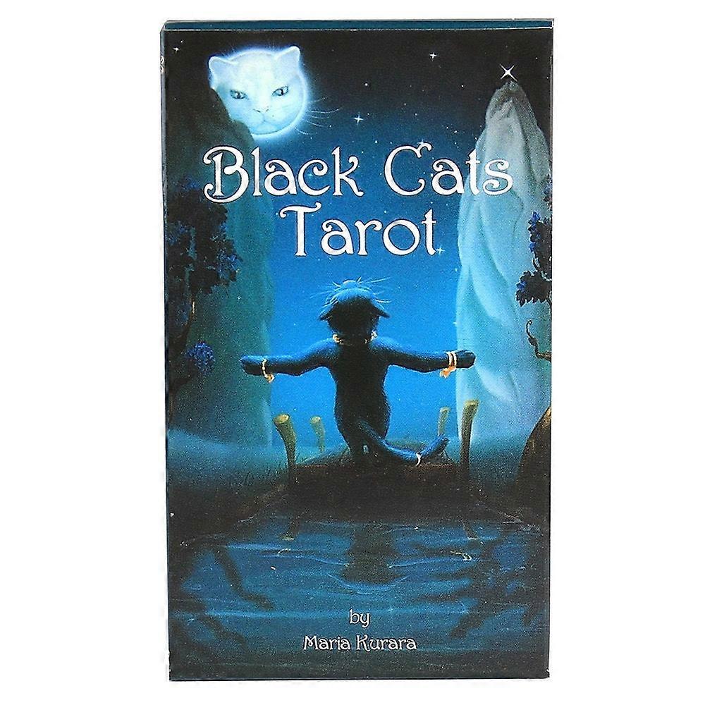 Black Cat Tarot Deck Divination Cards Reading Guide Beginner