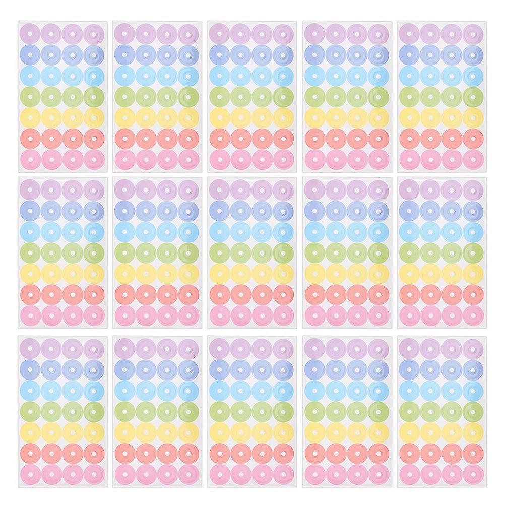 Paper Hole Reinforcement Stickers Circles for Loose Leaf Documents Schools Office Education 1.30X1.30X0.01CM Repair 40Set