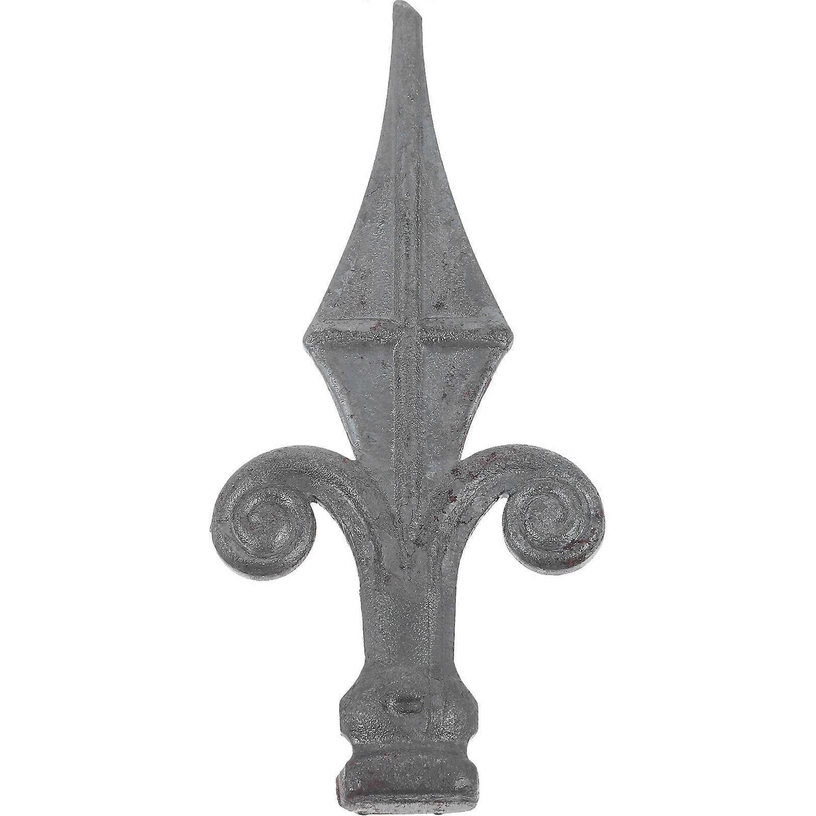 Fence Topper Outdoor Fence Finial European Courtyard Style Pointed Top Grey 14.80X6.50X1.00CM Protective 1Pcs